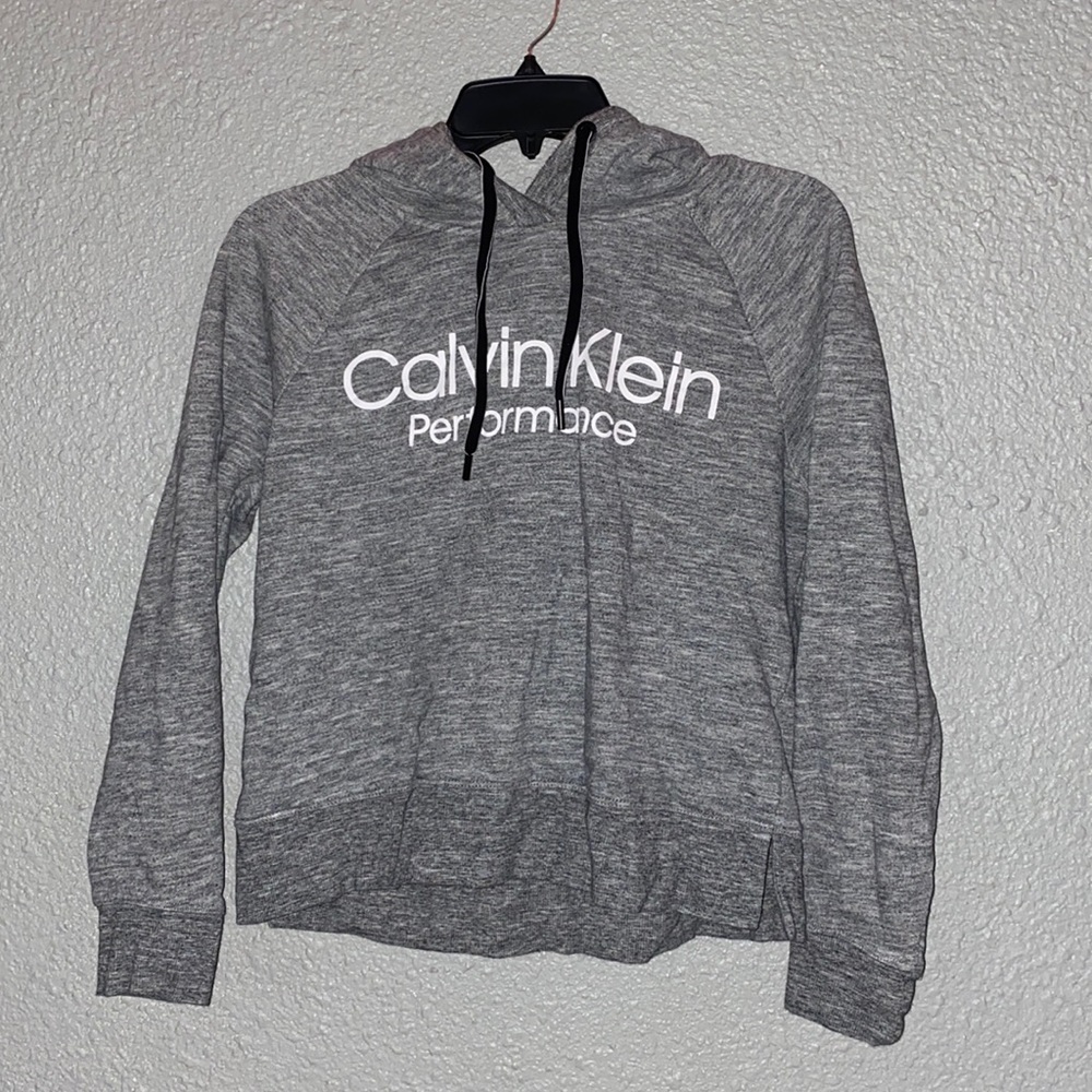 Gray Calvin Klein Performance Hoodie